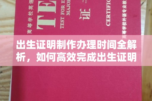 大名出生证明制作办理时间全解析，如何高效完成出生证明申请？